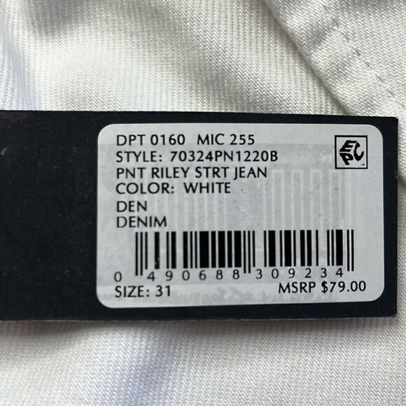 Gianni Bini Riley Ankle Straight Jean White Size 31 - Picture 9 of 10